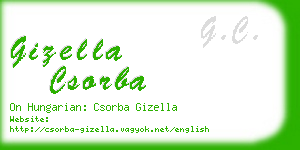 gizella csorba business card